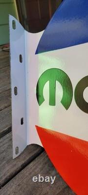 Mopar Flange Double Sided Porcelain sign vintage Retro Advertising