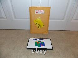 NINTENDO 64 Double Sided 12 EMBOSSED N64 LOGO SIGN with Original Packaging NOS