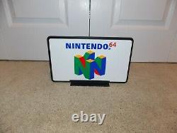 NINTENDO 64 Double Sided 12 EMBOSSED N64 LOGO SIGN with Original Packaging NOS