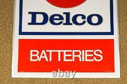 NOS AC Delco Batteries Double Sided Hang Sign Stout Company