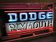 New Dodge/plymouth Double-sided Painted Sign With Neon 72w X 40h