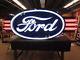 New Double-sided Ford Oval With Wings Neon Sign 8 Feet Wide X 36 High