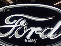 New Double-Sided Ford Oval with Wings Neon Sign 8 Feet Wide x 36 High