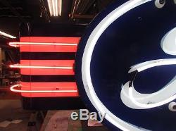 New Double-Sided Ford Oval with Wings Neon Sign 8 Feet Wide x 36 High
