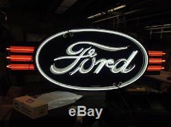 New Double-Sided Ford Oval with Wings Neon Sign 8 Feet Wide x 36 High