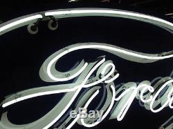 New Double-Sided Ford Oval with Wings Neon Sign 8 Feet Wide x 36 High