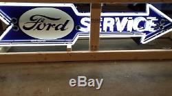 New Double-Sided Ford Service Arrow Neon Sign 72 Wide x 18 High