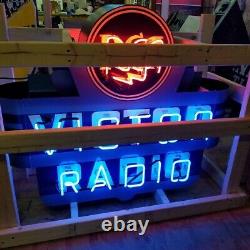 New RCA Victor Radio Double Sided Neon Sign 48W x 42H Neon Signs Lifetime Warr