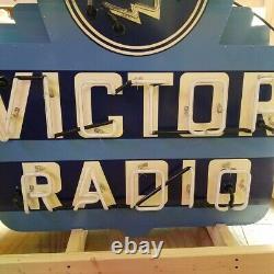 New RCA Victor Radio Double Sided Neon Sign 48W x 42H Neon Signs Lifetime Warr