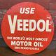 Nice Original Vtg Ca. 50s 60s Veedol Motor Oil Double Sided Metal 30 Gas Sign