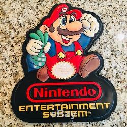 Nintendo Sign NES Super Mario Double sided Sign Wall Art Man Cave Fast Shipping
