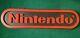 Nintendo Store Display Sign Double-sided 48x12 Black & Red Vintage Retro