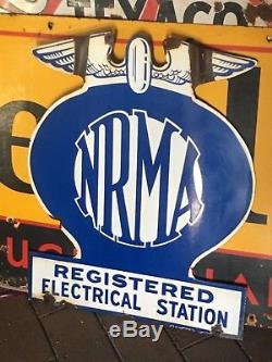 Nrma Electrical Station Double Sided Enamel Sign