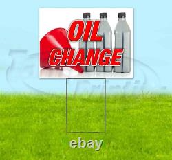 OIL CHANGE 18x24 Yard Sign Corrugated Plastic Bandit Lawn Business USA