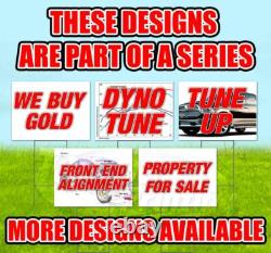 OIL CHANGE 18x24 Yard Sign Corrugated Plastic Bandit Lawn Business USA