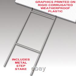 OIL CHANGE 18x24 Yard Sign Corrugated Plastic Bandit Lawn Business USA