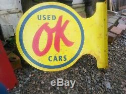 OK Used Car Double Sided Flange Sign