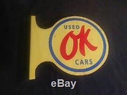OK Used Car Double Sided Flange Sign