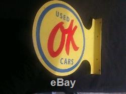 OK Used Car Double Sided Flange Sign