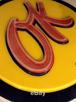 OK Used Car Sign Original General Motors Dealership DOUBLE SIDED 1950 to 1960
