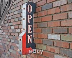 OPEN Plug-In or Battery Double Sided Enter Entrance Metal Marquee Light Up Sign