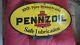 Original 1930's 1940's Pennzoil Double Sided Lubester Sign. Look