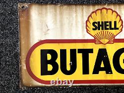 Old Advertising Double-sided Sign Shell Butangaz