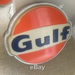 Old Gulf Service Station Lighted Sign Double Sided