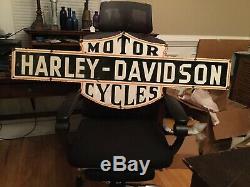 Old Harley Double Sided Porcelain Sign 50