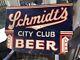 Old Schmidts Beer Double Sided Porcelain Sign
