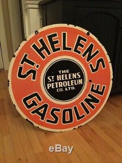 Old St. Helens Gasoline Double Sided Porcelain Sign