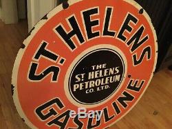 Old St. Helens Gasoline Double Sided Porcelain Sign