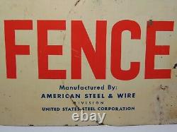 Old Vintage 1960s RARE VINTAGE MFA SIGN FENCE SIGN DOUBLE SIDED ADVERTISING SIGN
