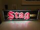 Old Vintage Stag Beer Lighted Sign Double Sided Adverting. Beautiful, Rare