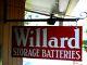 Old Willard Storage Batteries Double Sided Hanging Sign Bracket 28 By 13