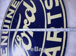 Older Double Sided Ford Genuine Parts Enamel Sign 16 X 24