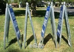 Open House Yard Sign Kit 4 Metal 12x28 A Frame 4 Double Sided Signs 12x18