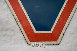 Original 1930s Kodak Verichrome film porcelain enamel double sided sign 17x17