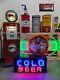 Original 1940's Motel Bar Cold Beer Double Sided Neon Sign