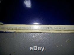 Original 1941 Goodyear Porcelain Double Sided Sign w / Bracket WILL SHIP
