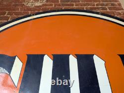 Original 1950's Large 6 Ft. Double Sided Porcelain Gulf Sign Dealer Sign -PickUp