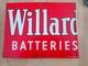 Original 1955 Willard Batteries Double Sided Flange Sign 20 X 14 A-m Sign Co