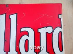 Original 1955 Willard Batteries Double Sided Flange Sign 20 x 14 A-M Sign Co