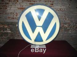 Original 1960s Volkswagen VW Lollipop Double Sided Lighted Sign