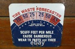 Original 1961 Bear Mfg Co Tire Waste Forecaster Alignment Test Double Sided Sign