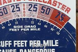 Original 1961 Bear Mfg Co Tire Waste Forecaster Alignment Test Double Sided Sign