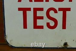 Original 1961 Bear Mfg Co Tire Waste Forecaster Alignment Test Double Sided Sign