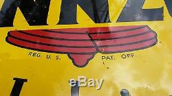 Original 1970 Pennzoil Double Sided Metal sign