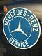 Original 42 Mercedes-benz Service Porcelain Sign Double Sided Excellent Shape