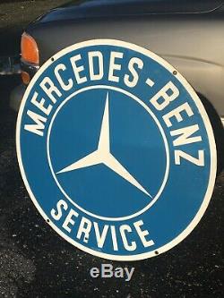 Original 42 Mercedes-Benz Service Porcelain Sign Double Sided Excellent Shape